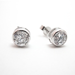 Bezel-set CZ Stud in Sterling Silver Bezel-set CZ Stud in Sterling Silver